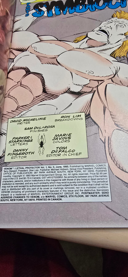 Venom: Lethal Protector #5 (1993) – Marvel Comics