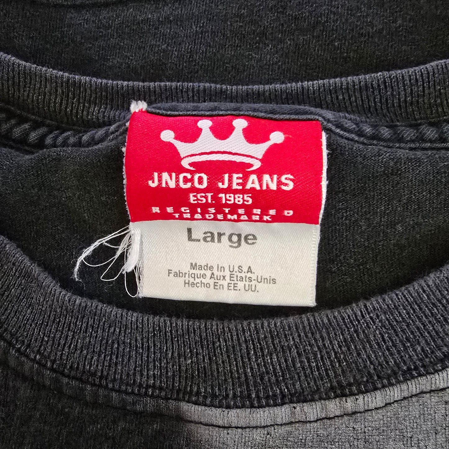 Vintage JNCO Jeans Skull Graphic Tee Made USA Y2K Streetwear Shirt