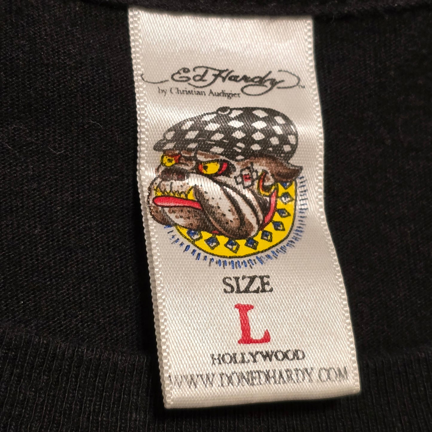 Ed Hardy by Christian Audigier “Live Fast Love Hard Die Young” Skull Long Sleeve Shirt – Size L