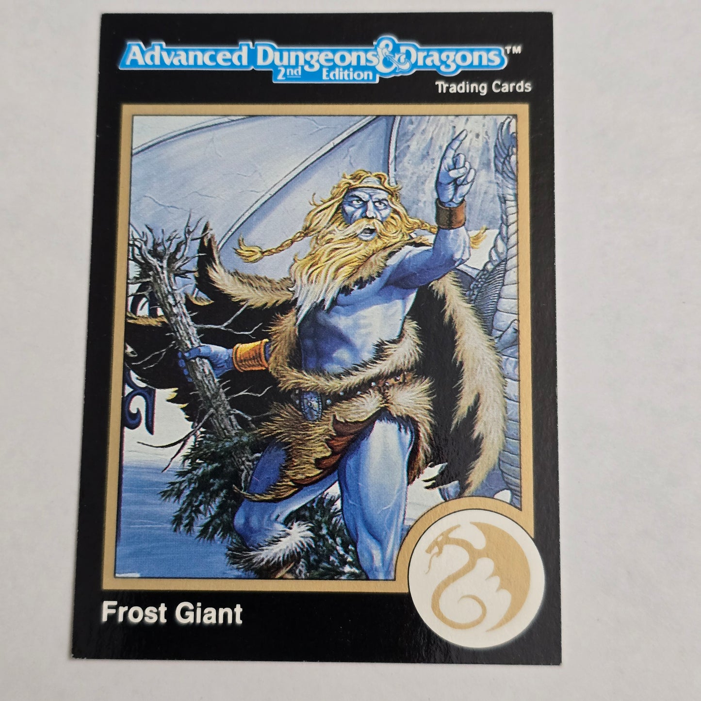 AD&D 2E Trading Card — Frost Giant (#72) — Gold Border — 1992 TSR