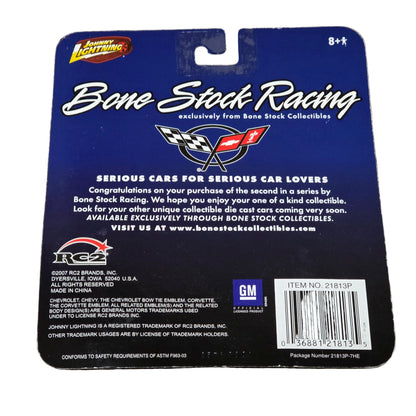 2007 Johnny Lightning Bone Stock Racing 2001 Chevy Corvette Z06 Black 1:64