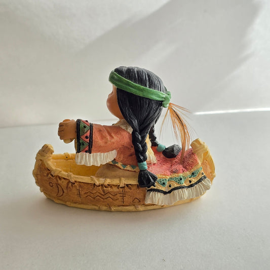 1998 Friends of the Feather Canoe Figurine – Enesco, Karen Hahn