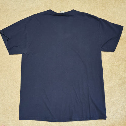 ThinkGeek Caffeine Molecule T-Shirt Navy Blue Large