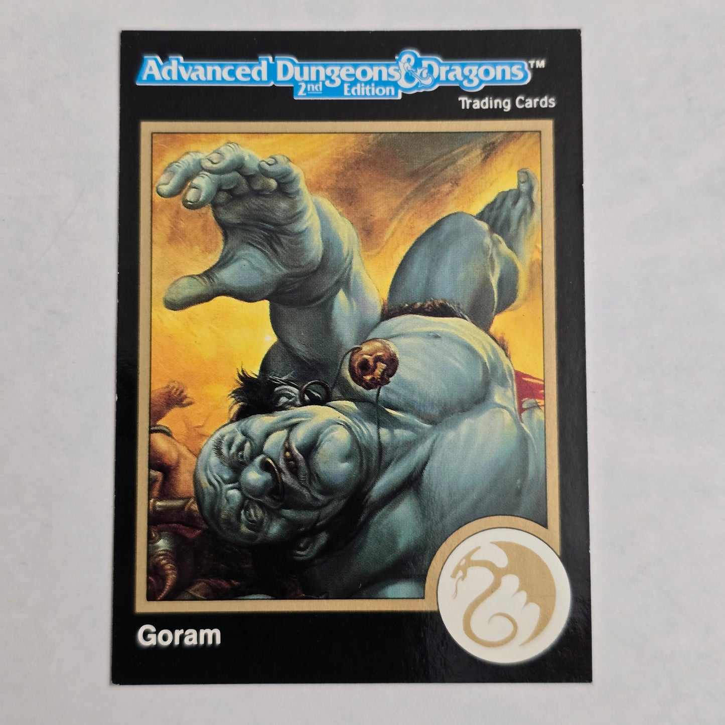 AD&D 2E Trading Card — Goram, Hill Giant (#326) — Gold Border Series (1992)