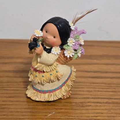 1994 Enesco Friends of the Feather “She Who Gathers Flowers” Figurine