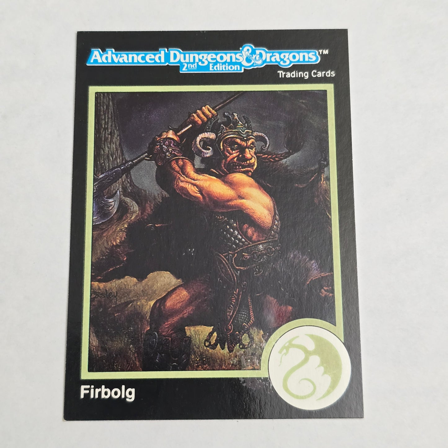 Firbolg — AD&D 2E Trading Card (#21, Green Icon Variant, 1992)