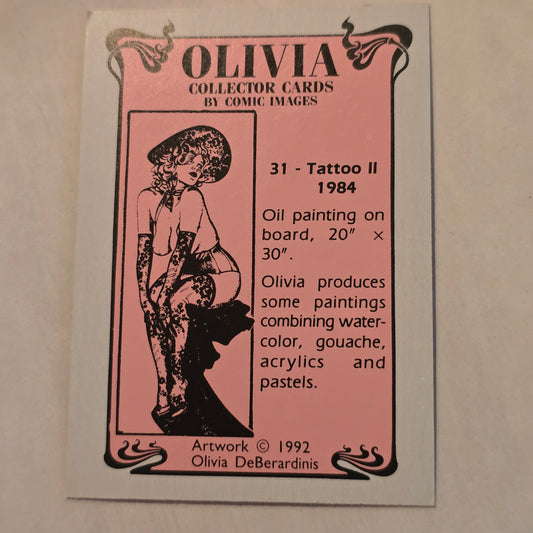 Olivia De Berardinis Tattoo II #31 Collector Card (1984/1992)