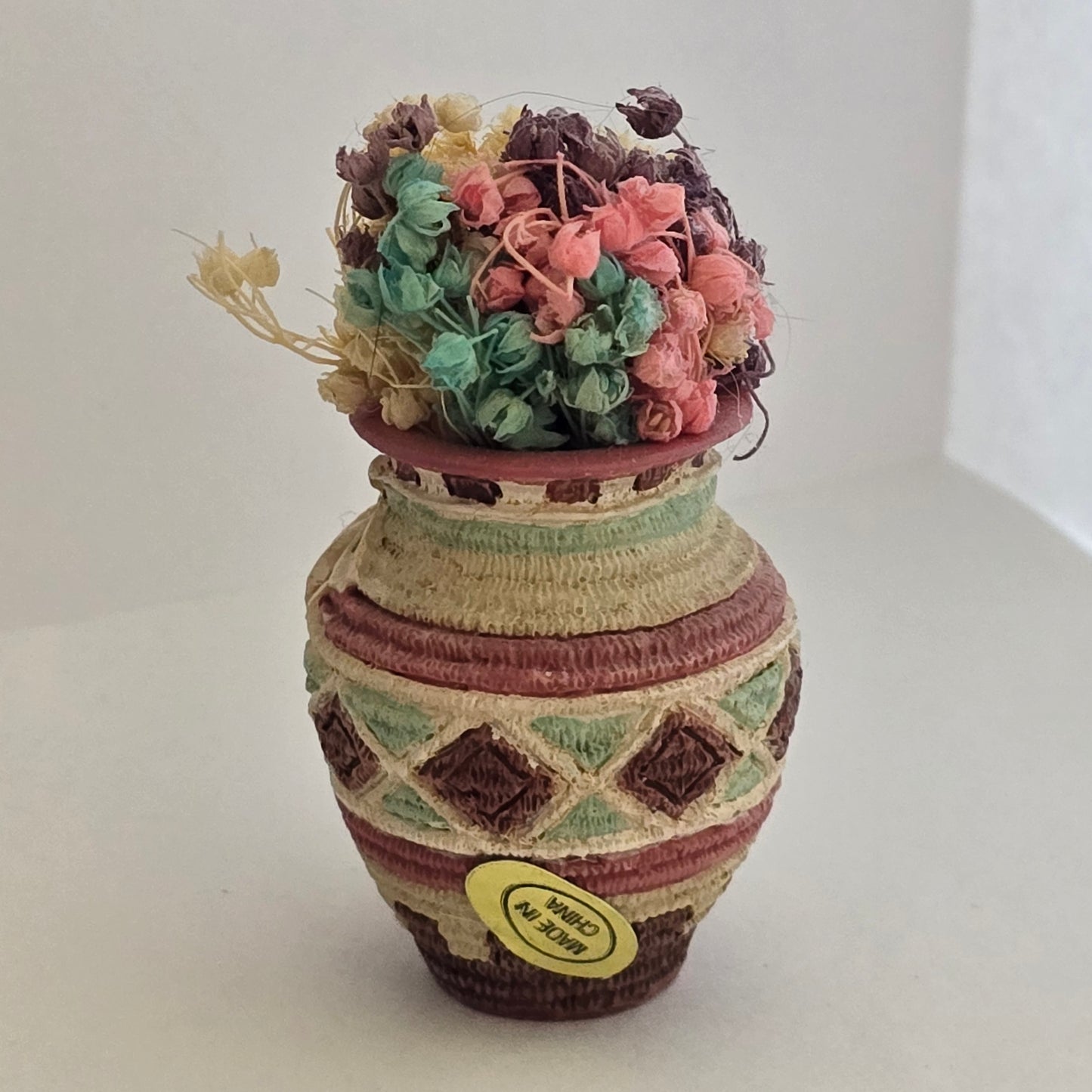 1997 Enesco Friends of the Feather Vase Figurine 303364 by Karen Hahn