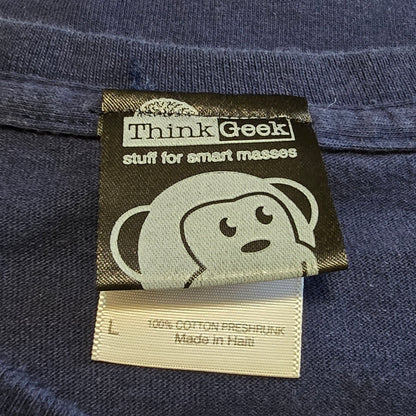 ThinkGeek Caffeine Molecule T-Shirt Navy Blue Large