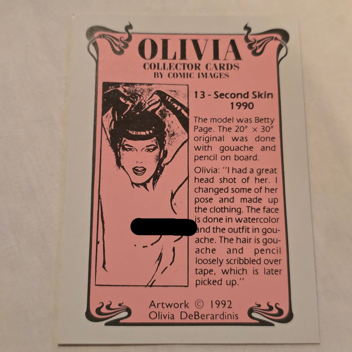 Olivia DeBerardinis Collector Card #13 – “Second Skin” (1992)