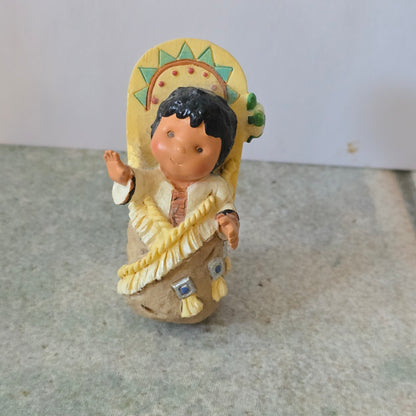 Enesco Friends of the Feather – Cradleboard Baby – 1998 Miniature Figurine