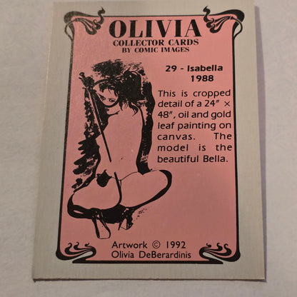 Olivia DeBerardinis “Isabella” #29 (1988) Vintage Collector Trading Card