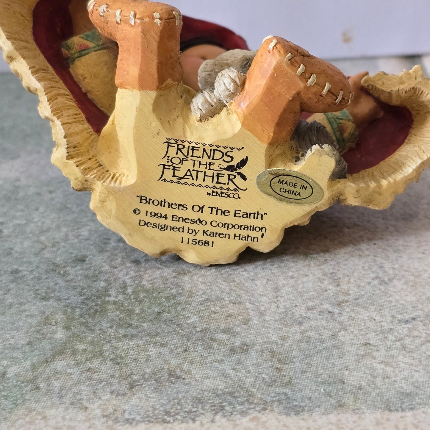 Enesco Friends of the Feather – “Brothers Of The Earth” – 1994 Figurine (#115681)
