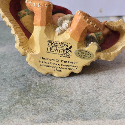 Enesco Friends of the Feather – “Brothers Of The Earth” – 1994 Figurine (#115681)