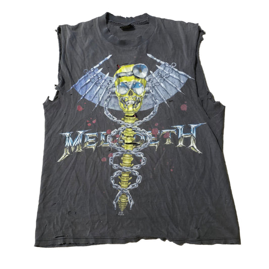 Vintage 1997 Megadeth Dr. Vic Is In Shirt Sleeveless Distressed Band Tee