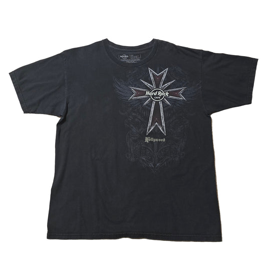 Hard Rock Cafe Hollywood Cross Graphic Tee – Men’s Large