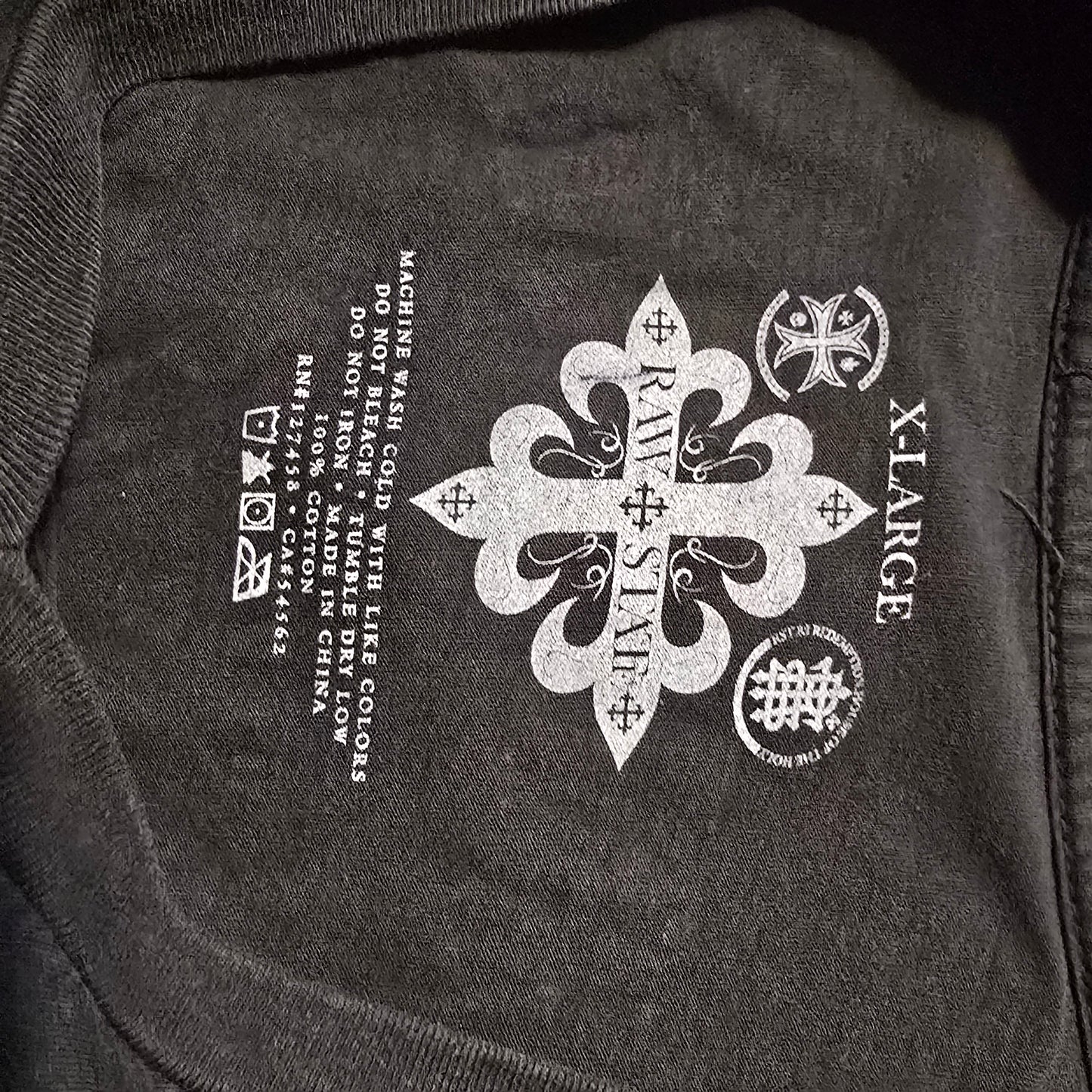 Raw State Faith & Honor Skull Wings Tee Men’s XL 1953 Graphic