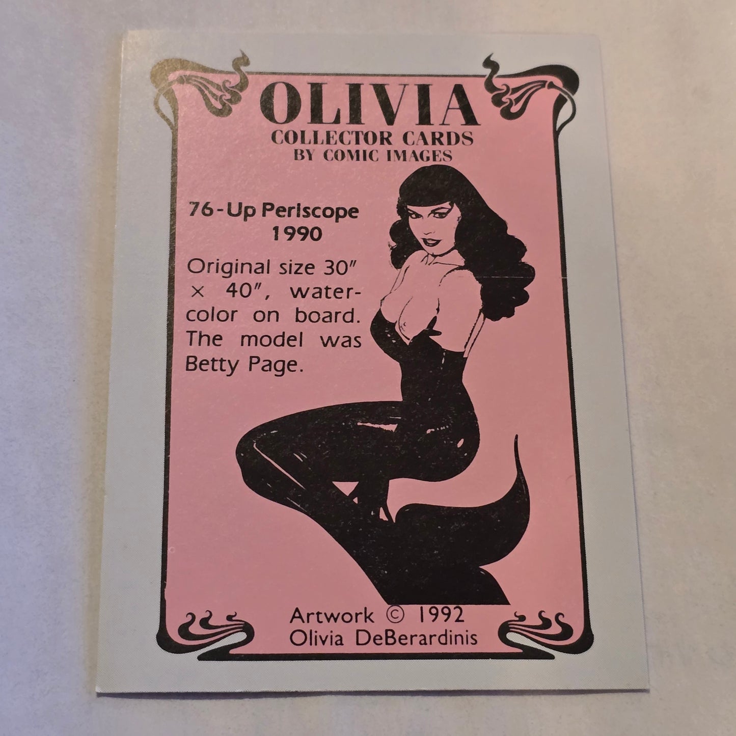Olivia DeBerardinis Adult Pin-Up Trading Card – “Up Periscope” (1990) 18+