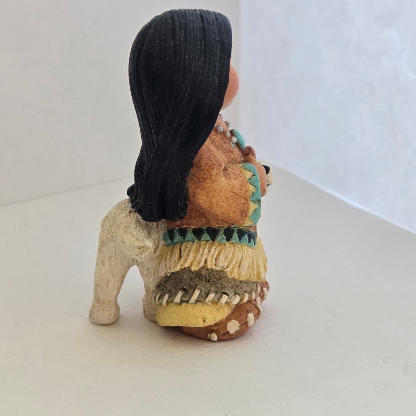 1998 Friends of the Feather – Girl with White Dog Figurine – Enesco – Karen Hahn