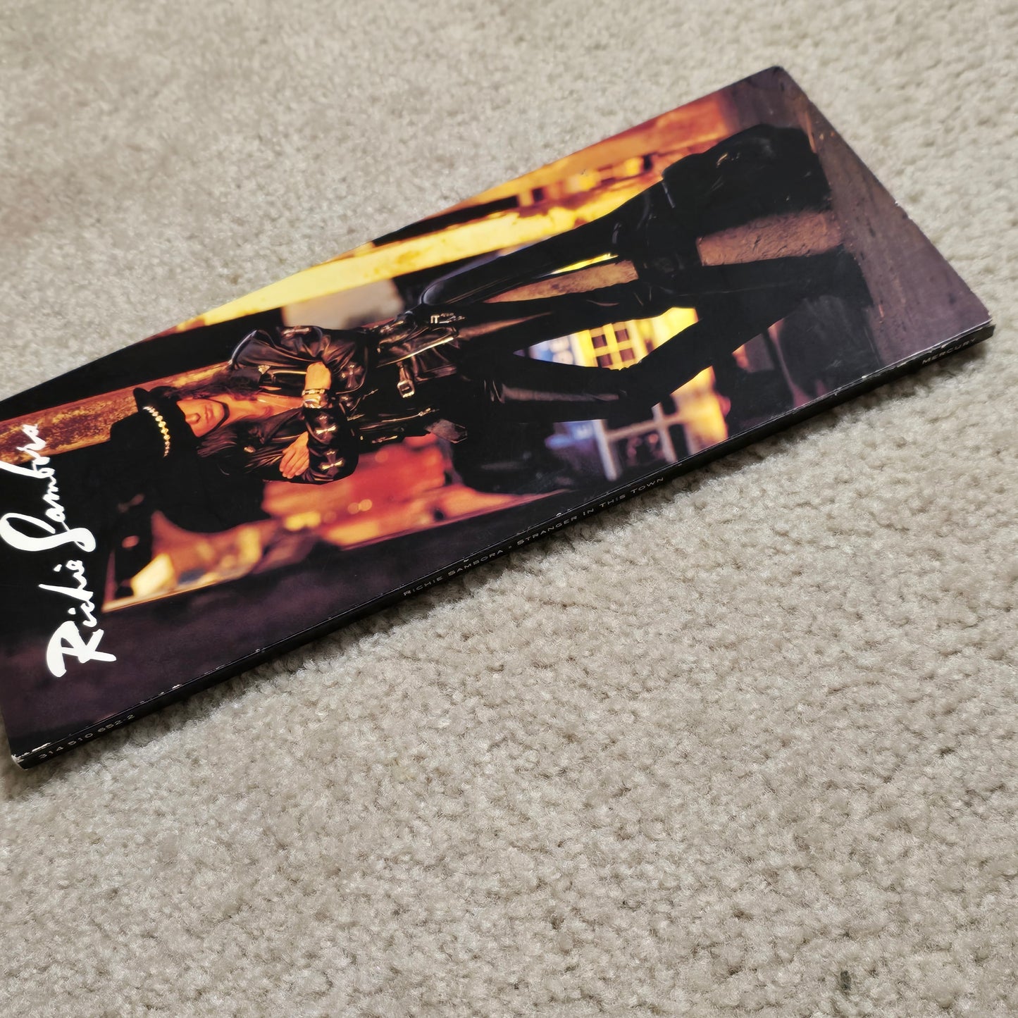 Vintage 1991 Richie Sambora – Stranger In This Town CD Longbox + Promo Pick Necklace