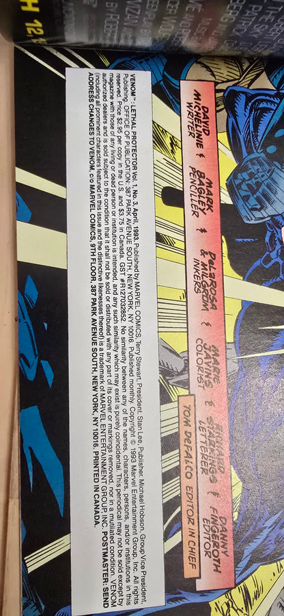 Venom: Lethal Protector #3 (1993) – Marvel Comics