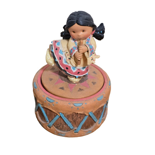 1995 Enesco Friends of the Feather “Harmony” Drum Figurine Set