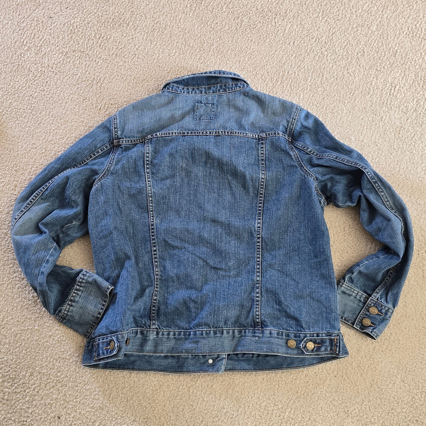 Old Navy Denim Jacket XXL Light Wash Distressed Jean Jacket