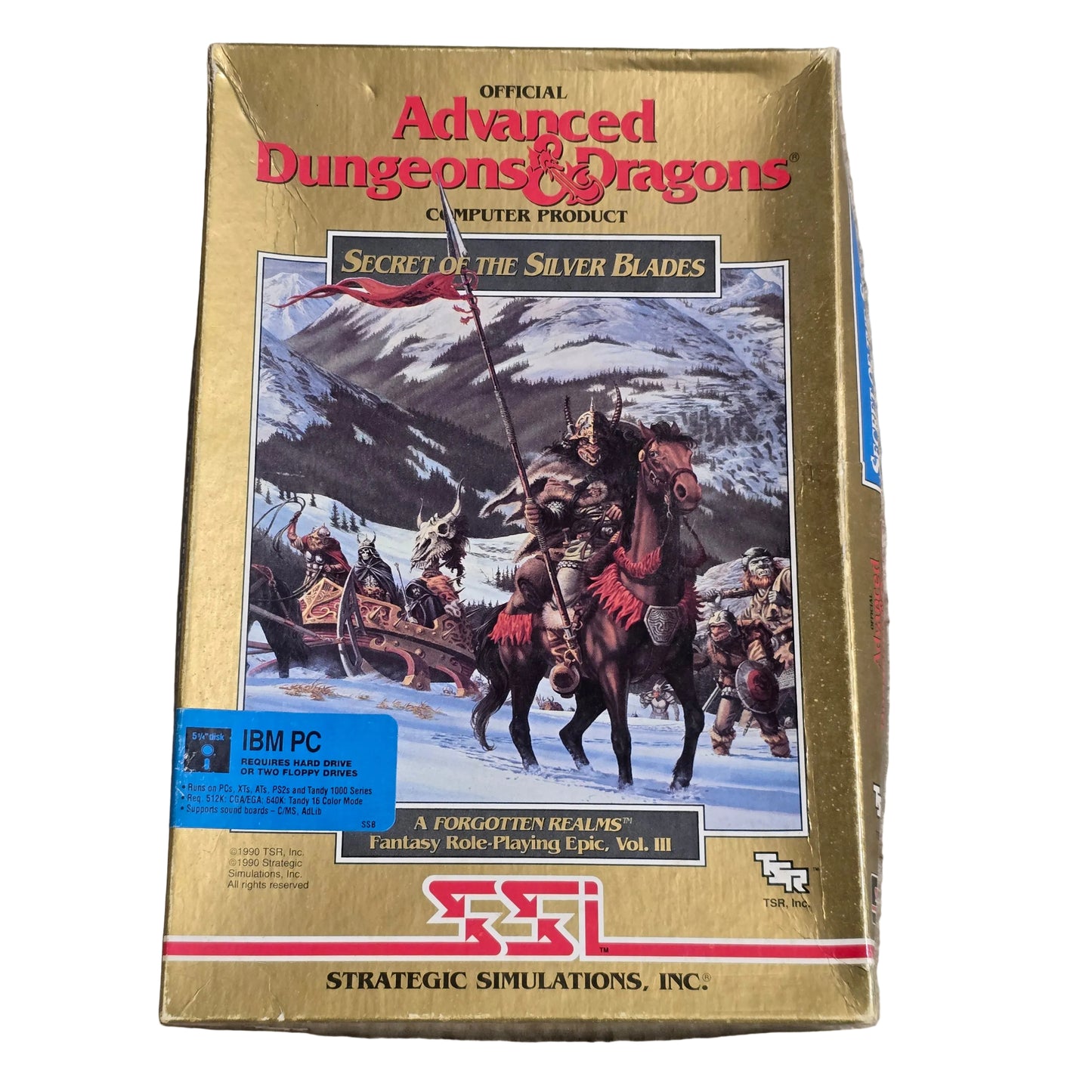 Vintage AD&D Secret of the Silver Blades – IBM PC Big Box SSI Gold Box RPG