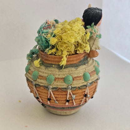 1997 Friends of the Feather – Girl With Flowers on Decorative Pot – Enesco – Karen Hahn