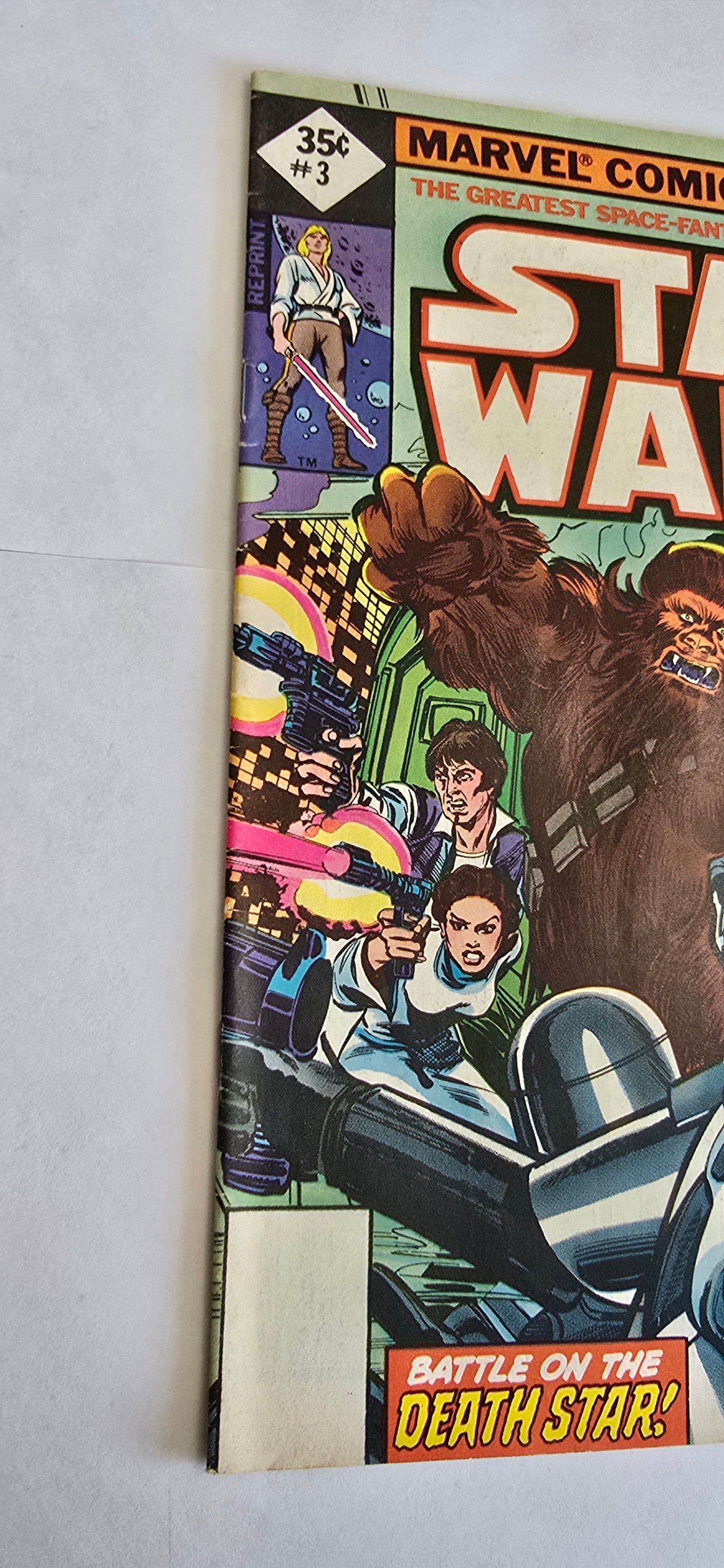Star Wars #3 (1977) Marvel Comics | REPRINT | Death Star Battle Cover | VG/FN