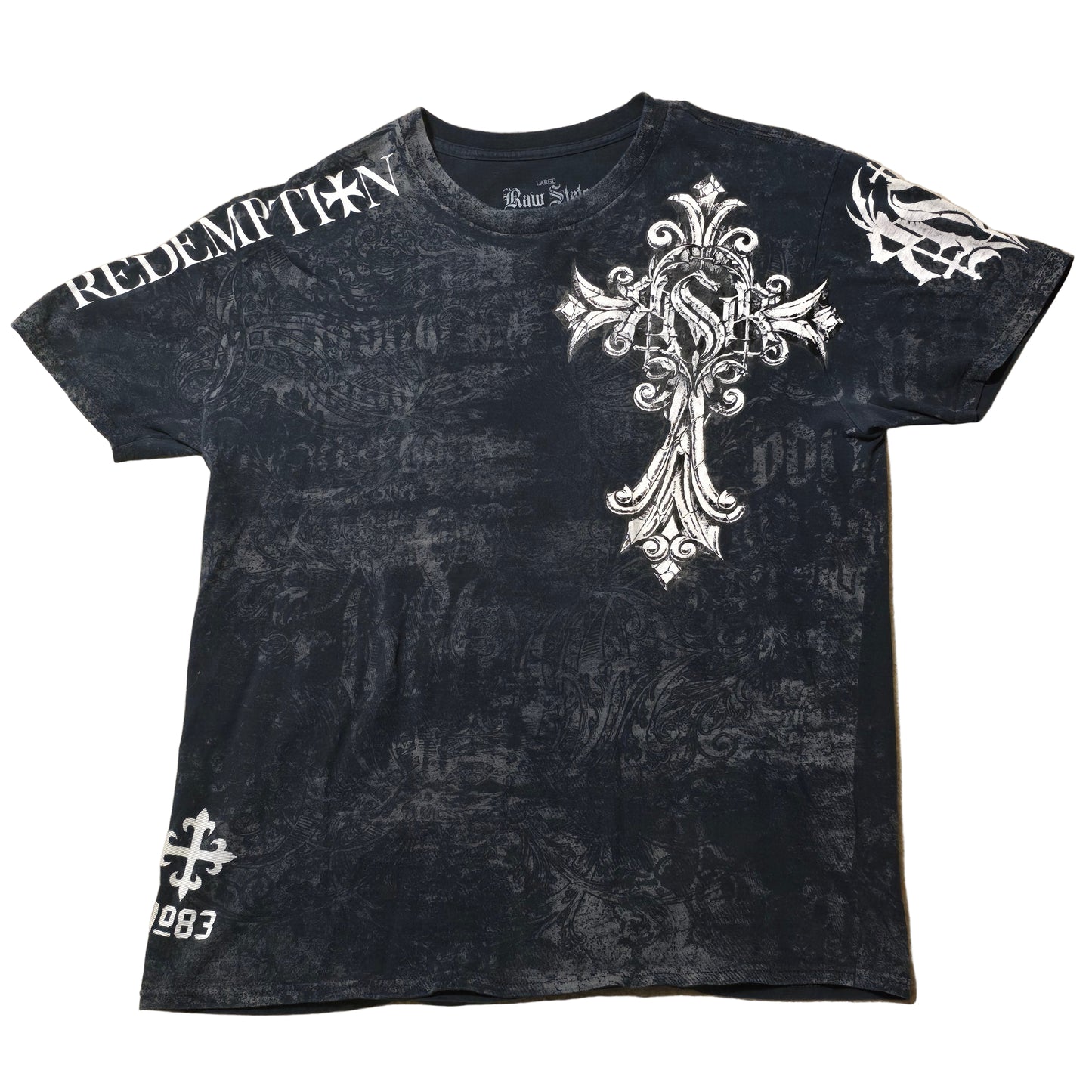 Raw State Redemption Cross Graphic Tee – Men’s Large