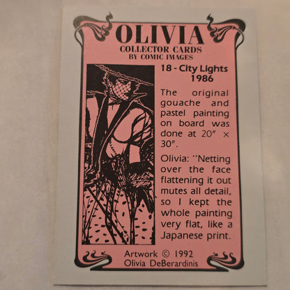 Olivia De Berardinis “City Lights” Collector Card #18 (1986 Art, 1992)