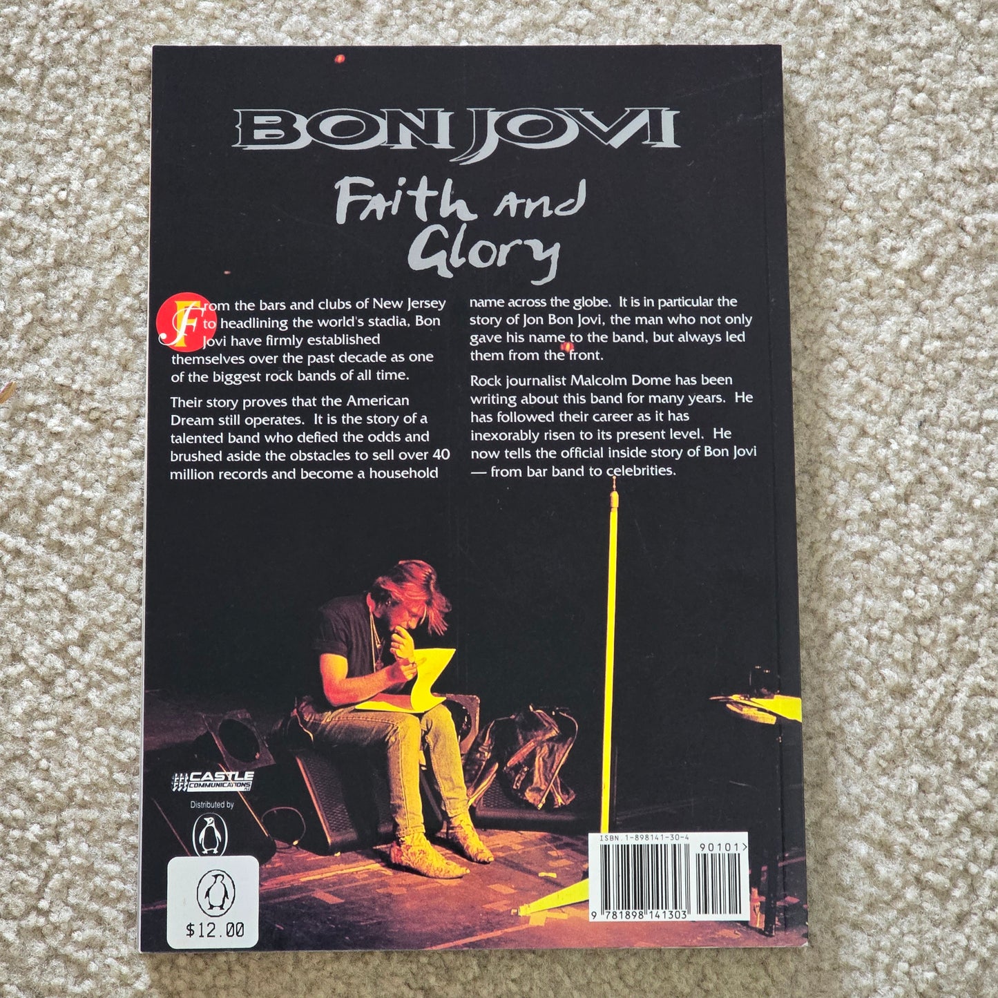 Vintage 1994 Bon Jovi Faith and Glory Book Official Story 90s Rock