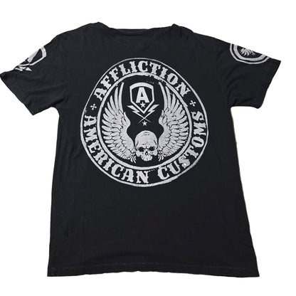 Affliction American Customs Tee Skull Wings Graphic – Men’s Large