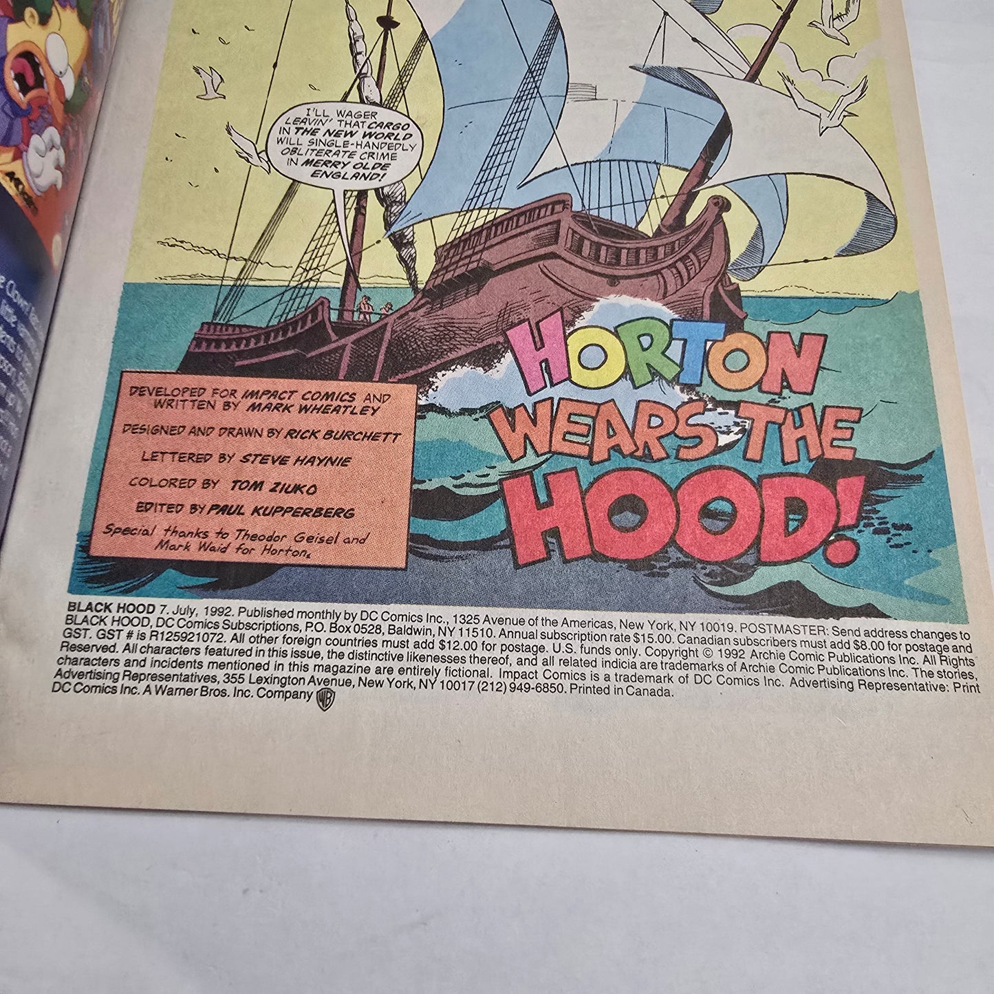 Black Hood #7 (1992) Impact Comics DC VF