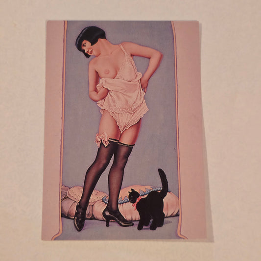 Olivia DeBerardinis “Catnip” #61 (1989) Vintage Pin-Up Trading Card