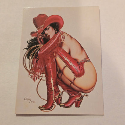 Olivia DeBerardinis “Cowgirl” #67 (1982) Vintage Collector Trading Card