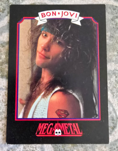 Jon Bon Jovi 1991 Mega Metal Impel Trading Card #4 – Rock / Glam / 80s Metal