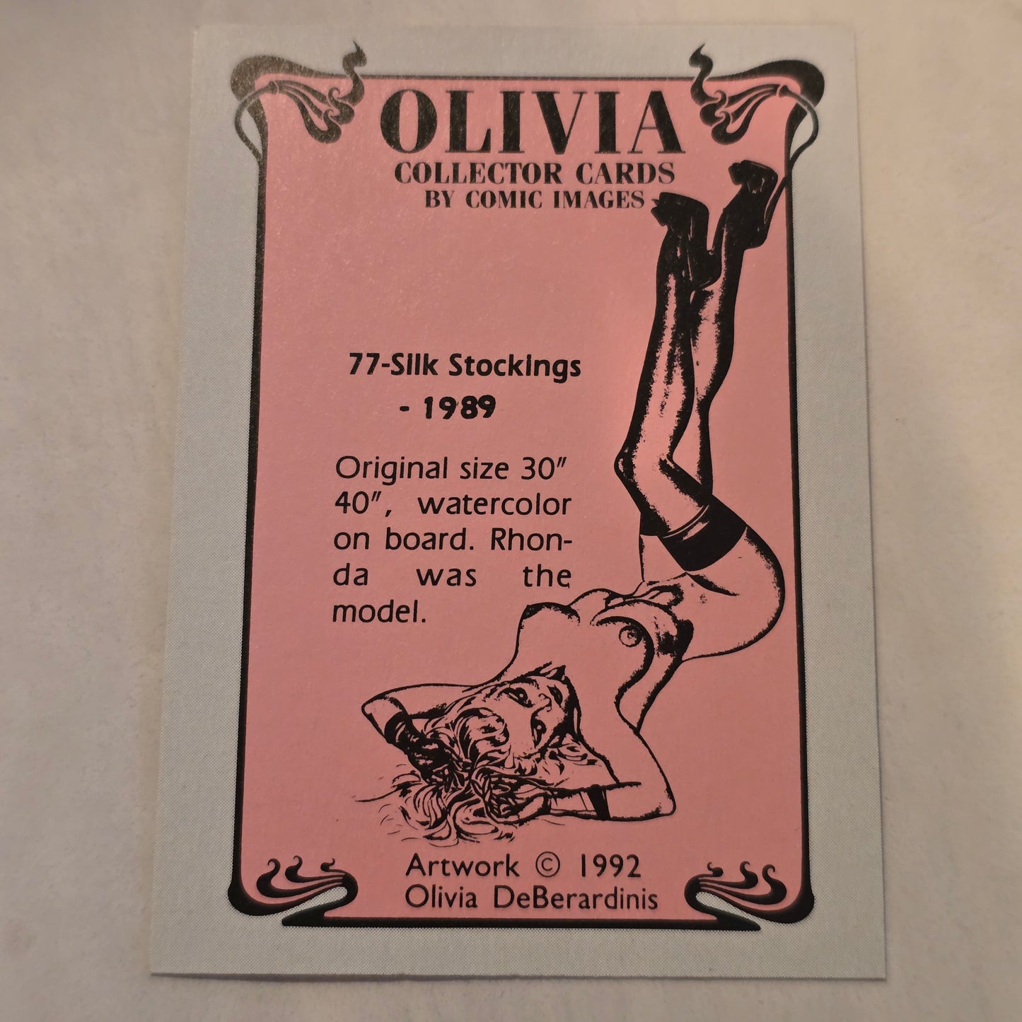 Olivia De Berardinis Silk Stockings #77 Collector Card (1989/1992)