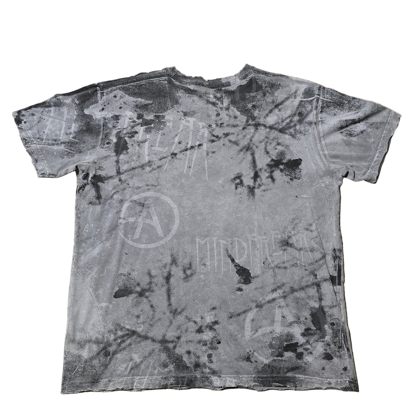 Affliction Criss Angel Mindfreak Tee Men’s Large Gray Distressed USA
