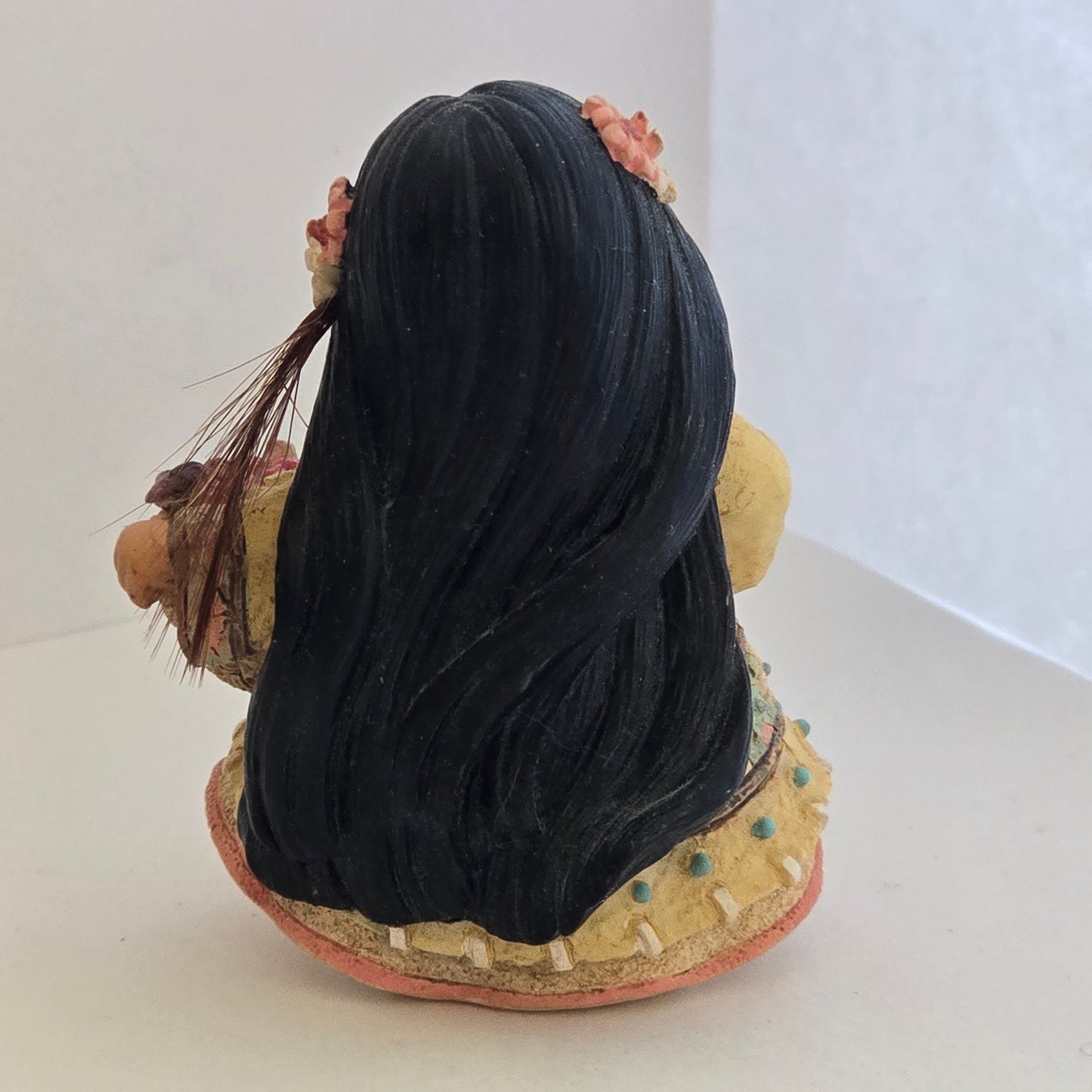 1998 Friends of the Feather – Girl with Flowers Figurine – Enesco – Karen Hahn – 477605