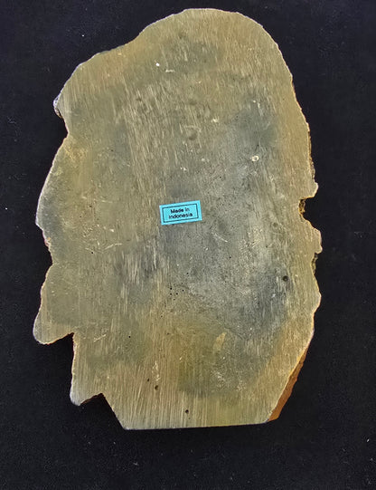 Vintage Pocahontas Wall Plaque – Hand-Painted Resin Portrait – 1596–1617 Native American History