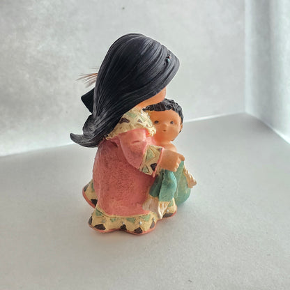 1998 Friends of the Feather Figurine – Girl Swinging Baby – Enesco