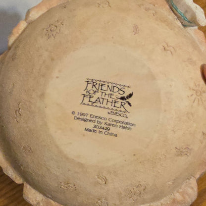 1997 Enesco Friends of the Feather Hanging Bowl Figurine by Karen Hahn