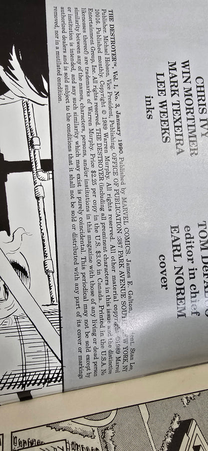 The Destroyer Vol 1 No 3 (Jan 1990) Marvel Magazine