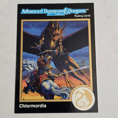 AD&D 2E Trading Card — Chlormordia, Green Dragon (#24) — Gold Border (1992)