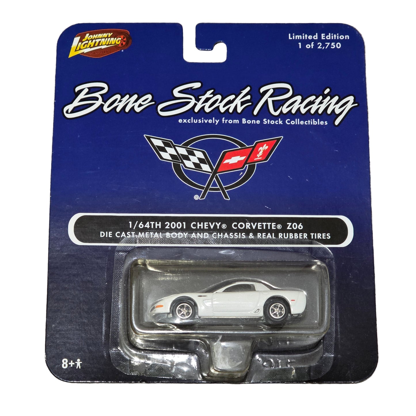 2007 Johnny Lightning Bone Stock Racing 2001 Chevy Corvette Z06 1:64