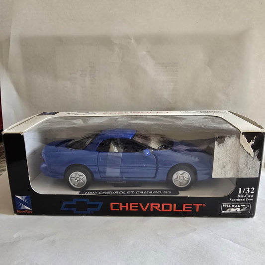 1997 Chevrolet Camaro SS 1:32 Die-Cast Pullback Model Blue NewRay Boxed
