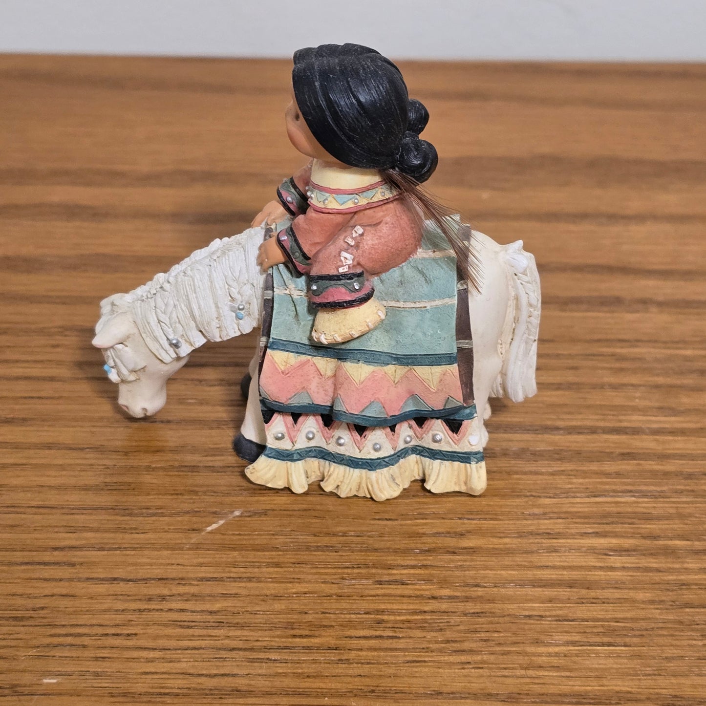 1998 Enesco Friends of the Feather Girl on Horse Figurine by Karen Hahn