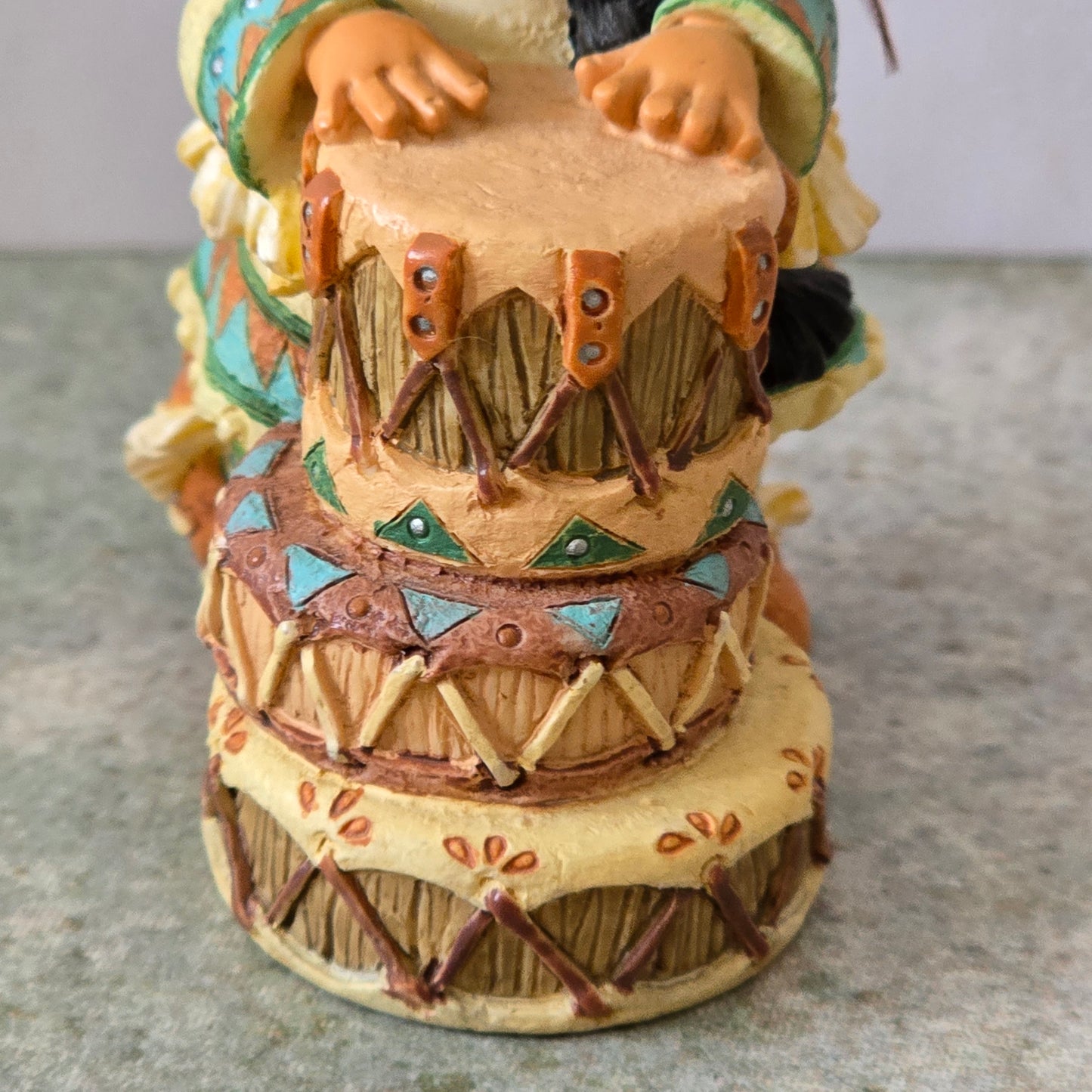 Enesco Friends of the Feather – “Three Tom-Tom-Toms” – 1997 Figurine (#326410)